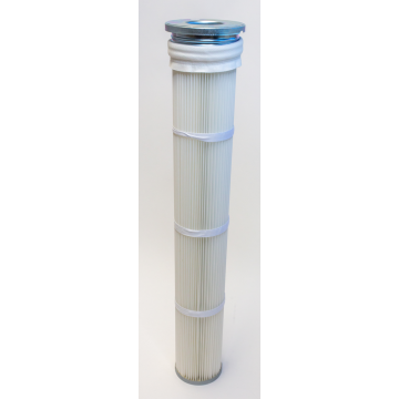 U.S. Air Filtration Poly PTFE Pleated Filter, Metal Top, 6.25 x 41 inch